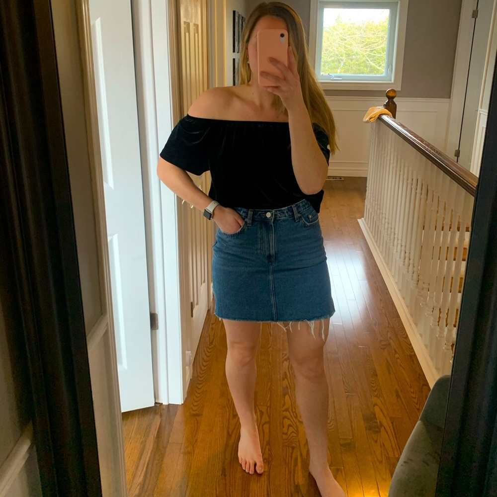 Blue Denim jean skirt